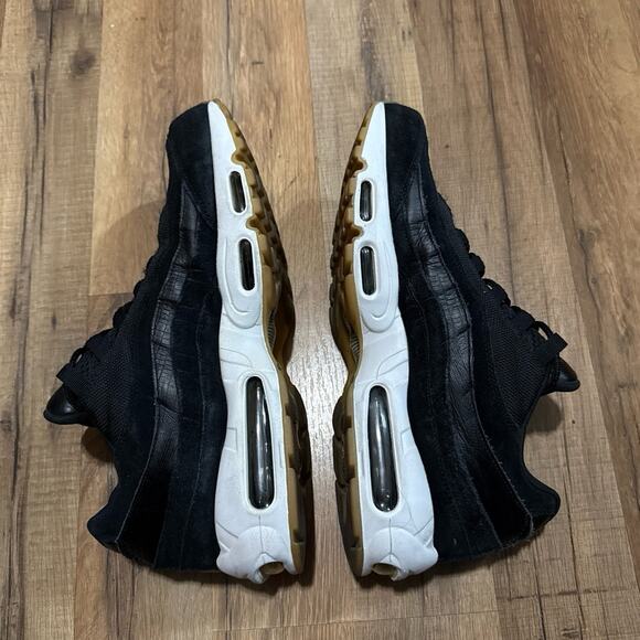 2018 Nike Air Max 95 Premium Exotic Skins Black White Gum Bottom main image 4